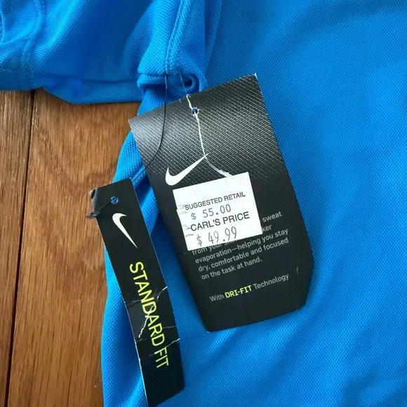 Nike Men's Dri Fit Blue Polo Golf Shirt - Picture 2 of 6